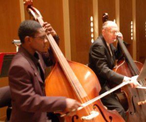 BAVPA student playing side-by-side with the BPO at Kleinhans Music Hall